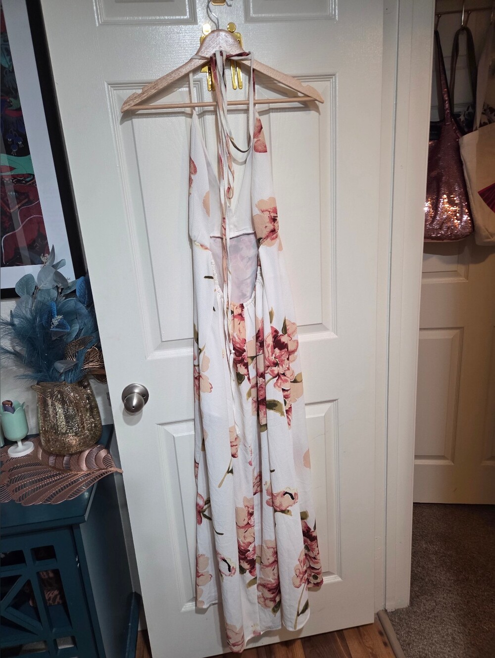 Showpo Shine Through Floral Plunge Maxi Dress with High Slit NWT Medium - Picture 8 of 10